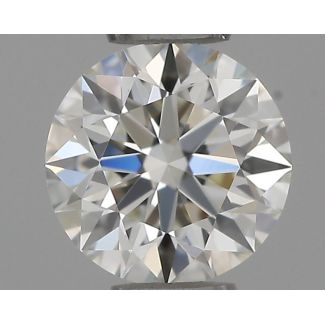 0.35 Carat Round G VVS2 EX IGI Natural Diamond