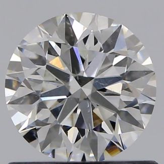 0.70 Carat Round F SI1 EX GIA Natural Diamond