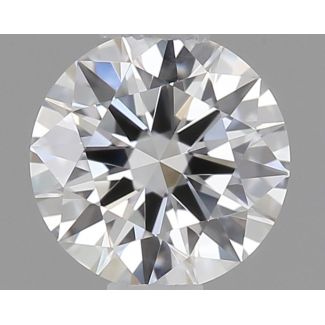 0.33 Carat Round F IF EX GIA Natural Diamond