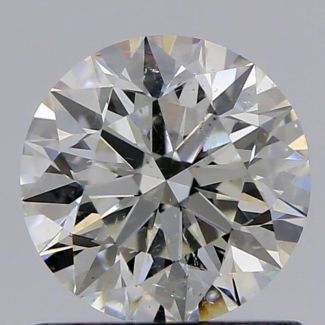 0.80 Carat Round J SI2 EX GIA Natural Diamond