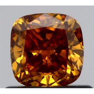 0.65 Carat Cushion Modified Fancy Brownish Orange SI1 - VG GIA Natural Diamond