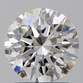 1.50 Carat Round H SI2 EX VG GIA Natural Diamond