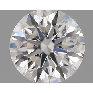 0.41 Carat Round F VS2 EX VG GIA Natural Diamond