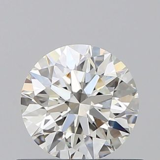 0.61 Carat Round H VVS1 EX GIA Natural Diamond