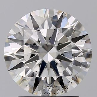 1.76 Carat Round H SI1 EX GIA Natural Diamond