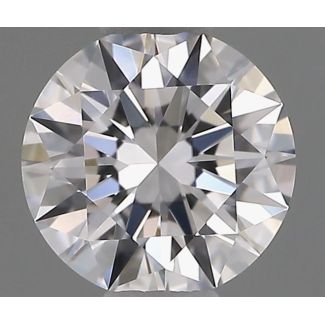 0.52 Carat Round D VVS2 EX GIA Natural Diamond