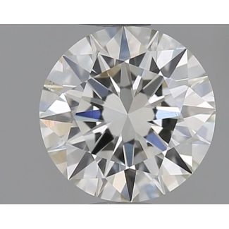 0.52 Carat Round H VS1 EX IGI Natural Diamond