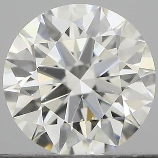 0.53 Carat Round H VVS2 EX IGI Natural Diamond