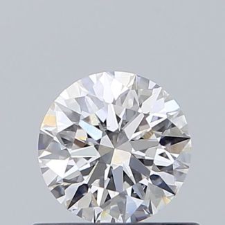 0.53 Carat Round D SI2 EX GIA Natural Diamond