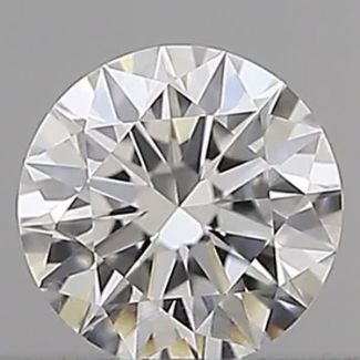 0.22 Carat Round D VVS2 EX GIA Natural Diamond