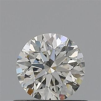 0.50 Carat Round H VVS2 EX VG IGI Natural Diamond