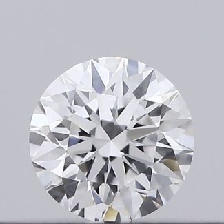 0.17 Carat Round D VVS2 EX GIA Natural Diamond