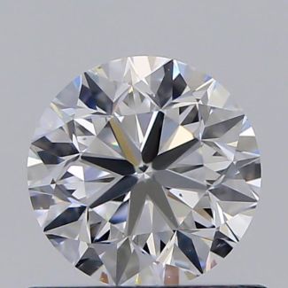 0.60 Carat Round D VS2 VG EX GIA Natural Diamond