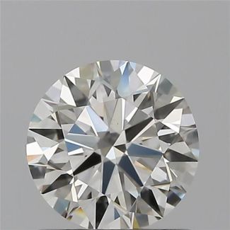 0.73 Carat Round H VVS2 EX IGI Natural Diamond