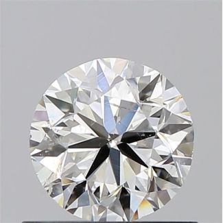 0.70 Carat Round H SI2 VG EX GIA Natural Diamond