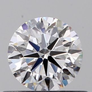 0.46 Carat Round D VVS2 VG EX GIA Natural Diamond