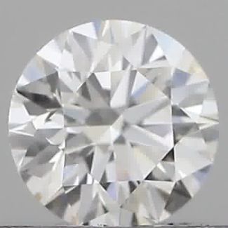 0.19 Carat Round D VVS2 EX GIA Natural Diamond