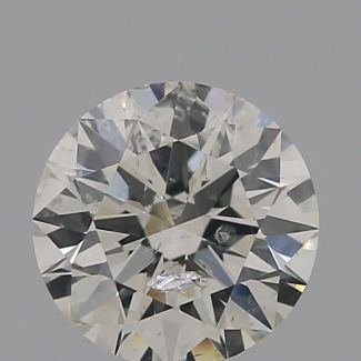 0.54 Carat Round J I1 EX GIA Natural Diamond