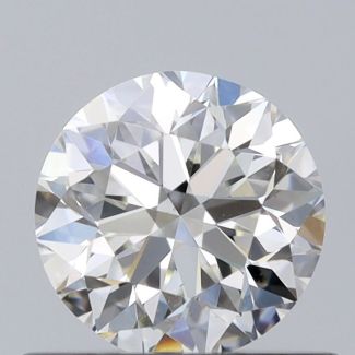 0.61 Carat Round H VS2 VG EX GIA Natural Diamond