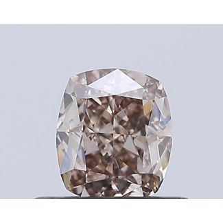 0.5 Carat Cushion Modified Fancy Pinkish Brown VS2 - VG GIA Natural Diamond