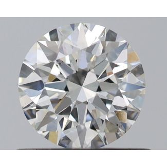 0.53 Carat Round G SI1 EX GIA Natural Diamond