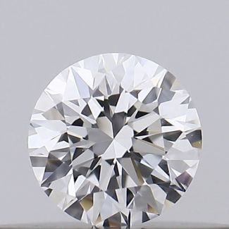 0.18 Carat Round D VVS2 EX GIA Natural Diamond