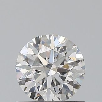 0.6 Carat Round F SI1 EX VG GIA Natural Diamond