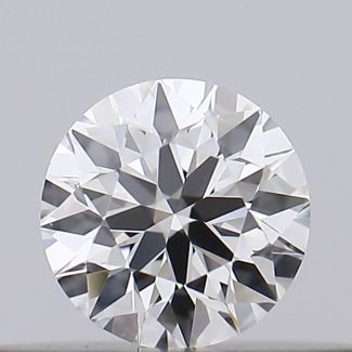 0.18 Carat Round D VVS2 EX GIA Natural Diamond