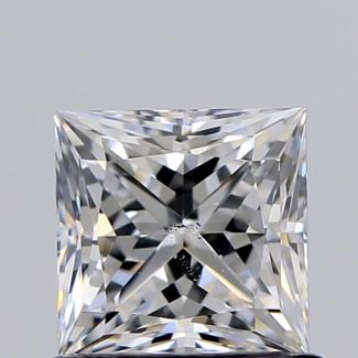 0.70 Carat Princess F SI1 - EX VG GIA Natural Diamond