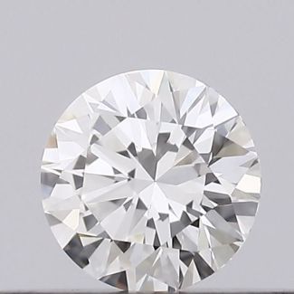 0.21 Carat Round H VVS1 EX VG GIA Natural Diamond