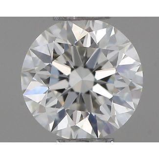 0.35 Carat Round H VVS2 EX IGI Natural Diamond