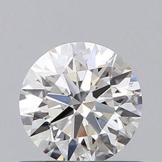 0.50 Carat Round H VS2 EX VG GIA Natural Diamond