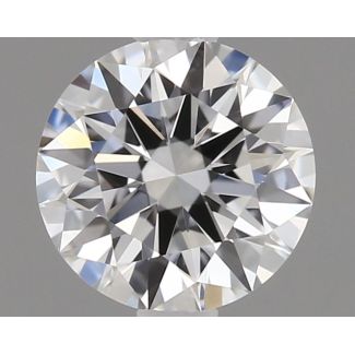 0.43 Carat Round F VVS2 EX GIA Natural Diamond