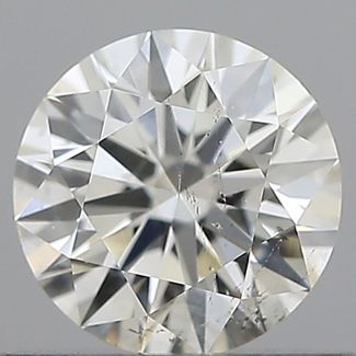 0.6 Carat Round H SI2 EX GIA Natural Diamond