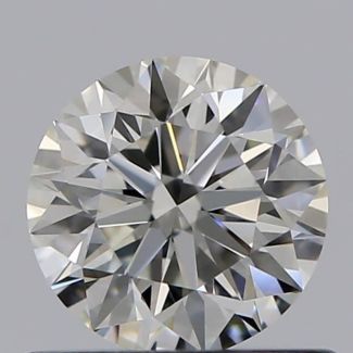 0.55 Carat Round H VVS1 EX GIA Natural Diamond