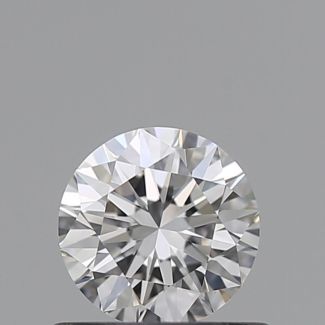 0.50 Carat Round F VVS2 EX GIA Natural Diamond