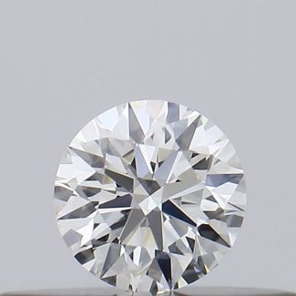 0.18 Carat Round H VVS2 EX GIA Natural Diamond