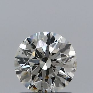 0.90 Carat Round J SI2 EX VG GIA Natural Diamond