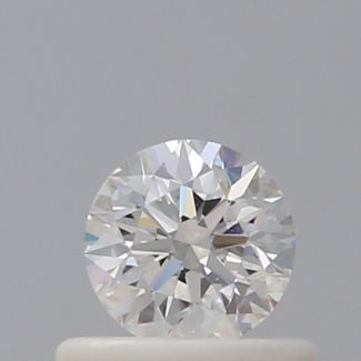 0.40 Carat Round D VVS2 EX VG GIA Natural Diamond