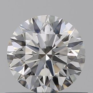 0.41 Carat Round I VVS2 EX GIA Natural Diamond