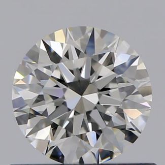 0.53 Carat Round F VVS2 EX GIA Natural Diamond