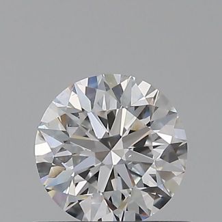 0.53 Carat Round D VS2 EX GIA Natural Diamond