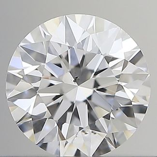 0.53 Carat Round D VS2 EX GIA Natural Diamond