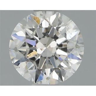 0.50 Carat Round H SI2 EX GIA Natural Diamond