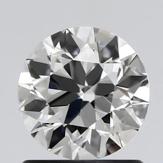 0.9 Carat Round H VVS2 EX GIA Natural Diamond