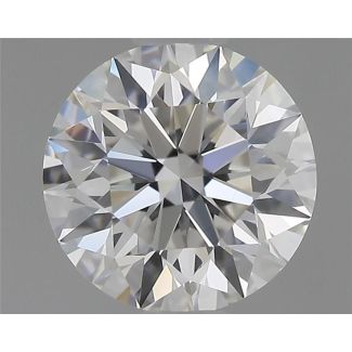 0.54 Carat Round F VVS2 EX GIA Natural Diamond