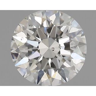 0.51 Carat Round F SI1 EX GIA Natural Diamond