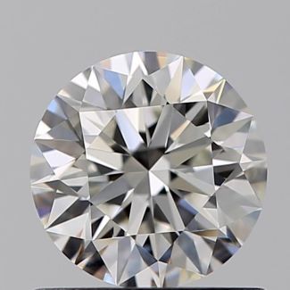 0.70 Carat Round H VVS2 EX VG GIA Natural Diamond