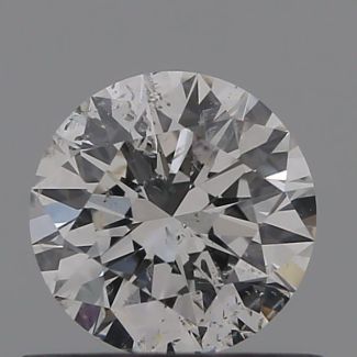 0.53 Carat Round F SI2 EX GIA Natural Diamond