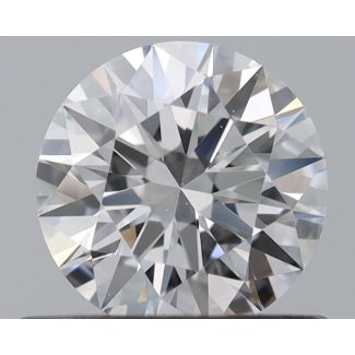 0.57 Carat Round D VS2 EX GIA Natural Diamond